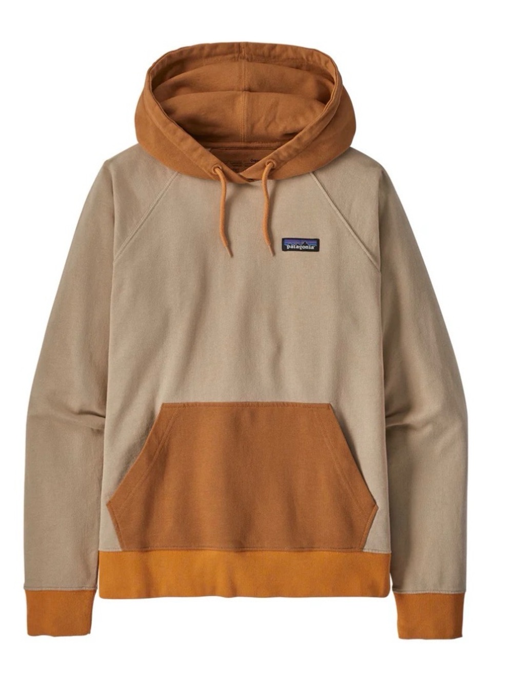 Women’s Patagonia XS P-6 Label Organic Cotton Hoodie Oar Tan